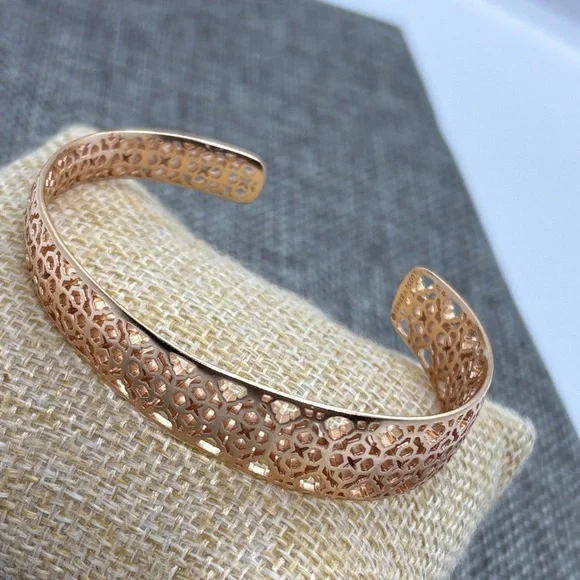 Kendra Scott Rose Gold Plated Uma Filigree Cuff Bracelet - Picture 5 of 7
